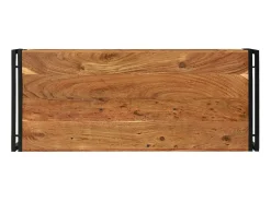 vidaxl Mesa de centro 120 x 50 x 38 cm Madeira Sólida de Acácia Castanho