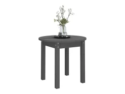 Discount vidaxl Mesa de centro Ø 45x40 cm madeira de pinho maciça Cinzento