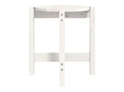 Mesa De Centro*vidaxl Mesa de centro Ø 42,5x45 cm madeira de pinho maciça Branco