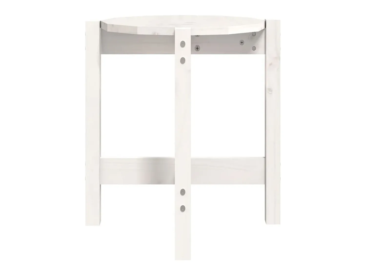 Mesa De Centro*vidaxl Mesa de centro Ø 42,5x45 cm madeira de pinho maciça Branco