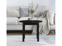 Mesa De Centro* Mesa de centro Ø 55x45 cm madeira de pinho maciça PT825219 Preto