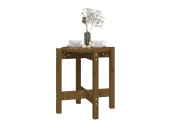 Mesa De Apoio* Mesa de centro Ø 42,5x45 cm madeira pinho maciça -mel PT192519 Castanho
