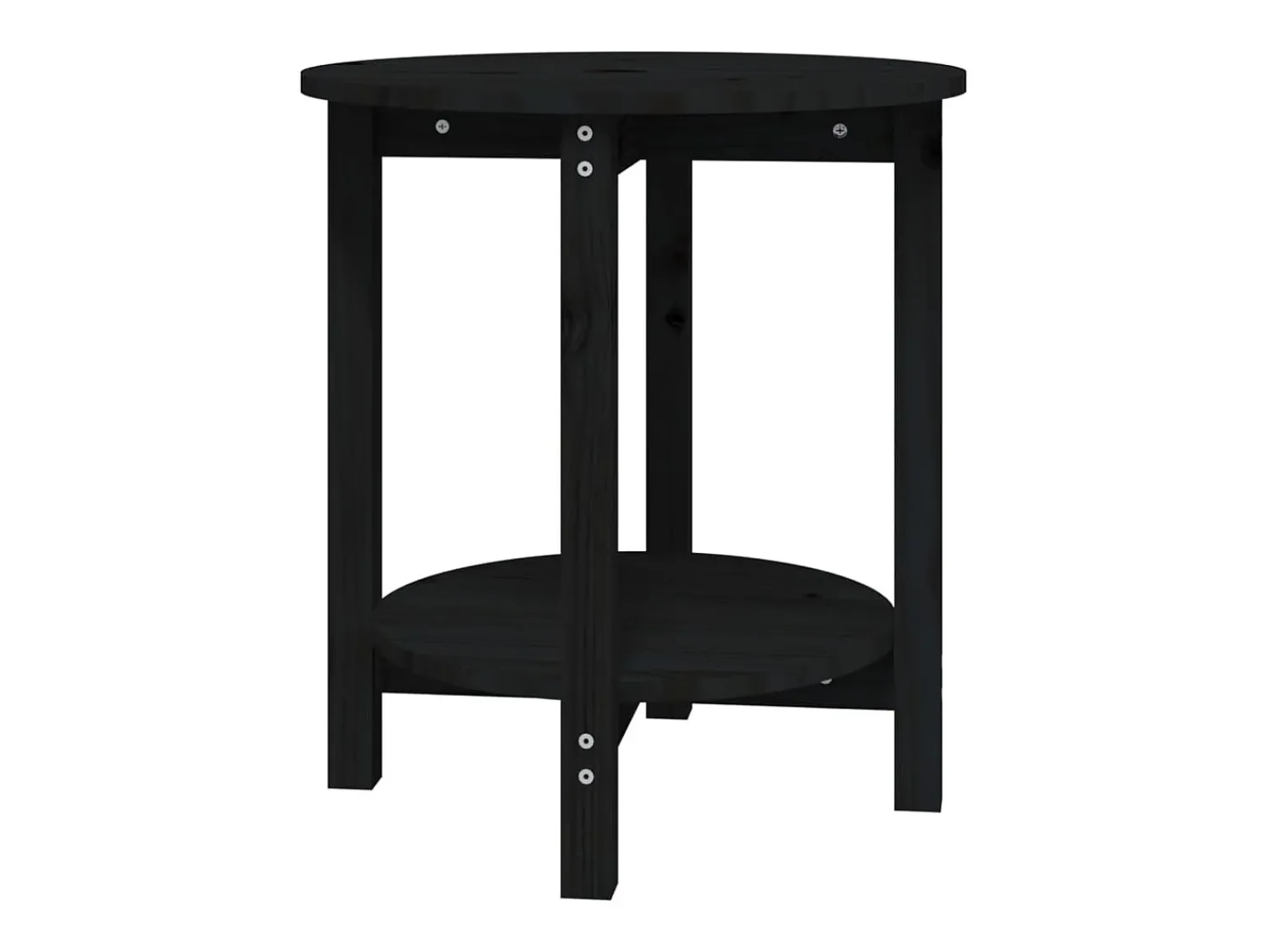 Mesa De Centro*vidaxl Mesa de centro Ø 55x60 cm madeira de pinho maciça Preto