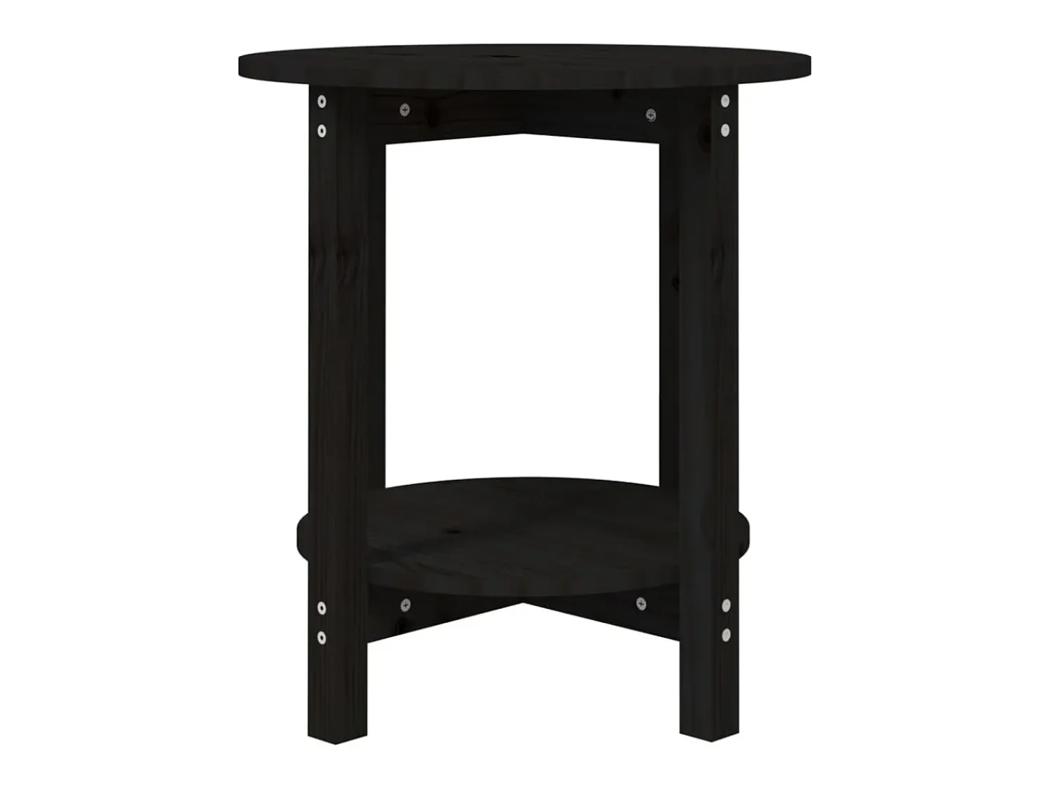 Mesa De Centro*vidaxl Mesa de centro Ø 55x60 cm madeira de pinho maciça Preto