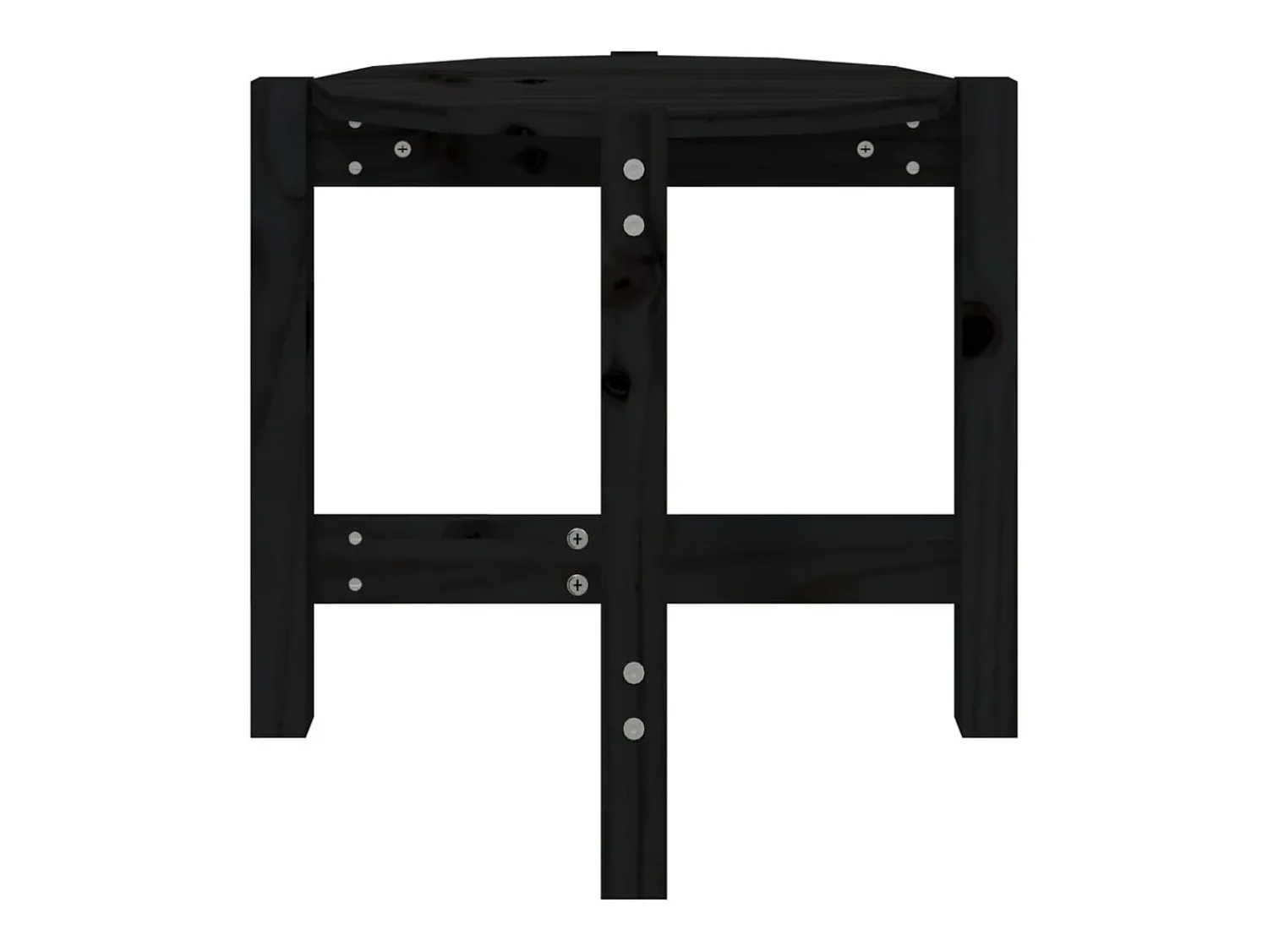 Mesa De Centro*vidaxl Mesa de centro Ø 52,5x45 cm madeira de pinho maciça Preto