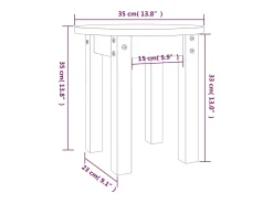 Mesa De Centro*vidaxl Mesa de centro Ø 35x35 cm madeira de pinho maciça Branco