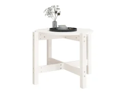 Mesa De Centro|vidaxl Mesa de centro Ø 62,5x45 cm madeira de pinho maciça Branco