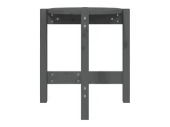 Sale vidaxl Mesa de centro Ø 42,5x45 cm madeira de pinho maciça Cinzento