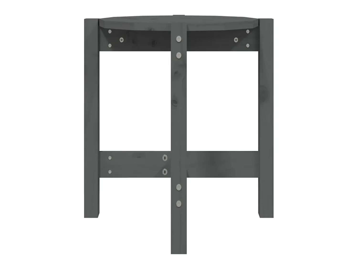 Sale vidaxl Mesa de centro Ø 42,5x45 cm madeira de pinho maciça Cinzento