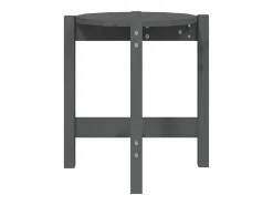 Sale vidaxl Mesa de centro Ø 42,5x45 cm madeira de pinho maciça Cinzento
