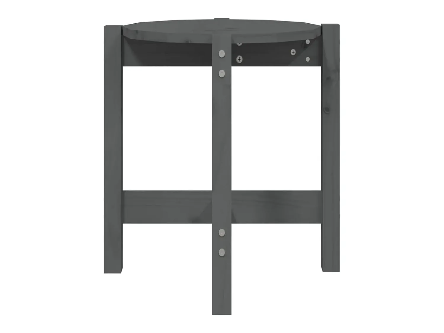 Sale vidaxl Mesa de centro Ø 42,5x45 cm madeira de pinho maciça Cinzento