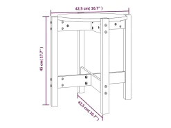 Sale vidaxl Mesa de centro Ø 42,5x45 cm madeira de pinho maciça Cinzento