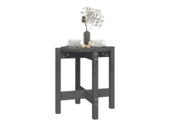 Sale vidaxl Mesa de centro Ø 42,5x45 cm madeira de pinho maciça Cinzento