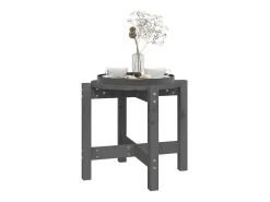 Mesa De Centro|vidaxl Mesa de centro Ø 52,5x45 cm madeira de pinho maciça Cinzento