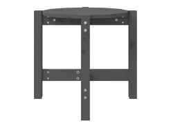 Mesa De Centro|vidaxl Mesa de centro Ø 52,5x45 cm madeira de pinho maciça Cinzento
