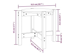 Mesa De Centro|vidaxl Mesa de centro Ø 52,5x45 cm madeira de pinho maciça Cinzento