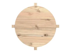 Discount vidaxl Mesa de centro Ø 62,5x45 cm madeira de pinho maciça Natural claro