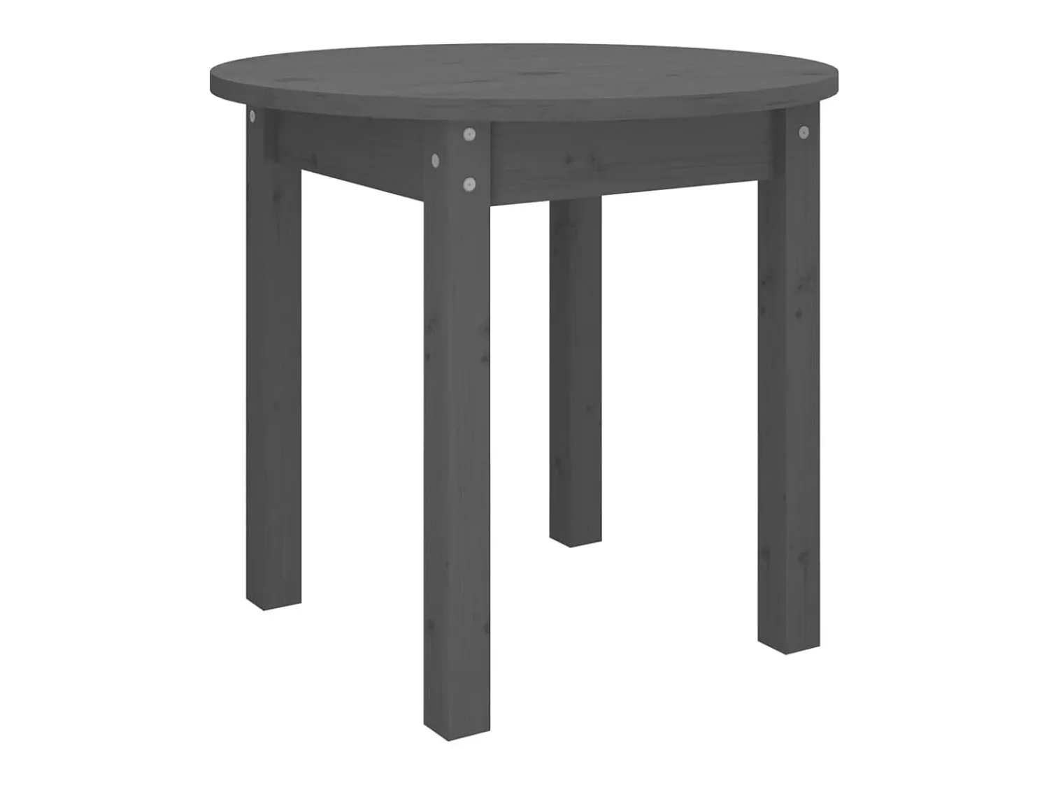 New Mesa de centro Ø 45x40 cm madeira de pinho maciça PT967057 Cinzento