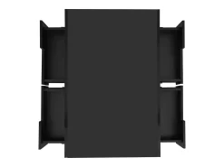 Mesa De Centro| Mesa de centro, acabamento alto brilho, com LED, 4 gavetas à frente e atrás, amplo espaço de arrumação 80x50x36cm, Preto