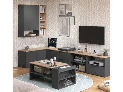 Vicco Mesa de centro antracite/sonoma 100x55x42 wido^ Mesa De Centro
