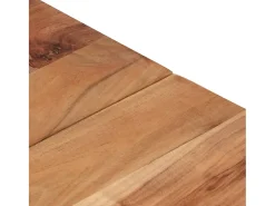 Hot vidaxl Mesa de centro aço inoxidável/madeira de acácia maciça Prateado