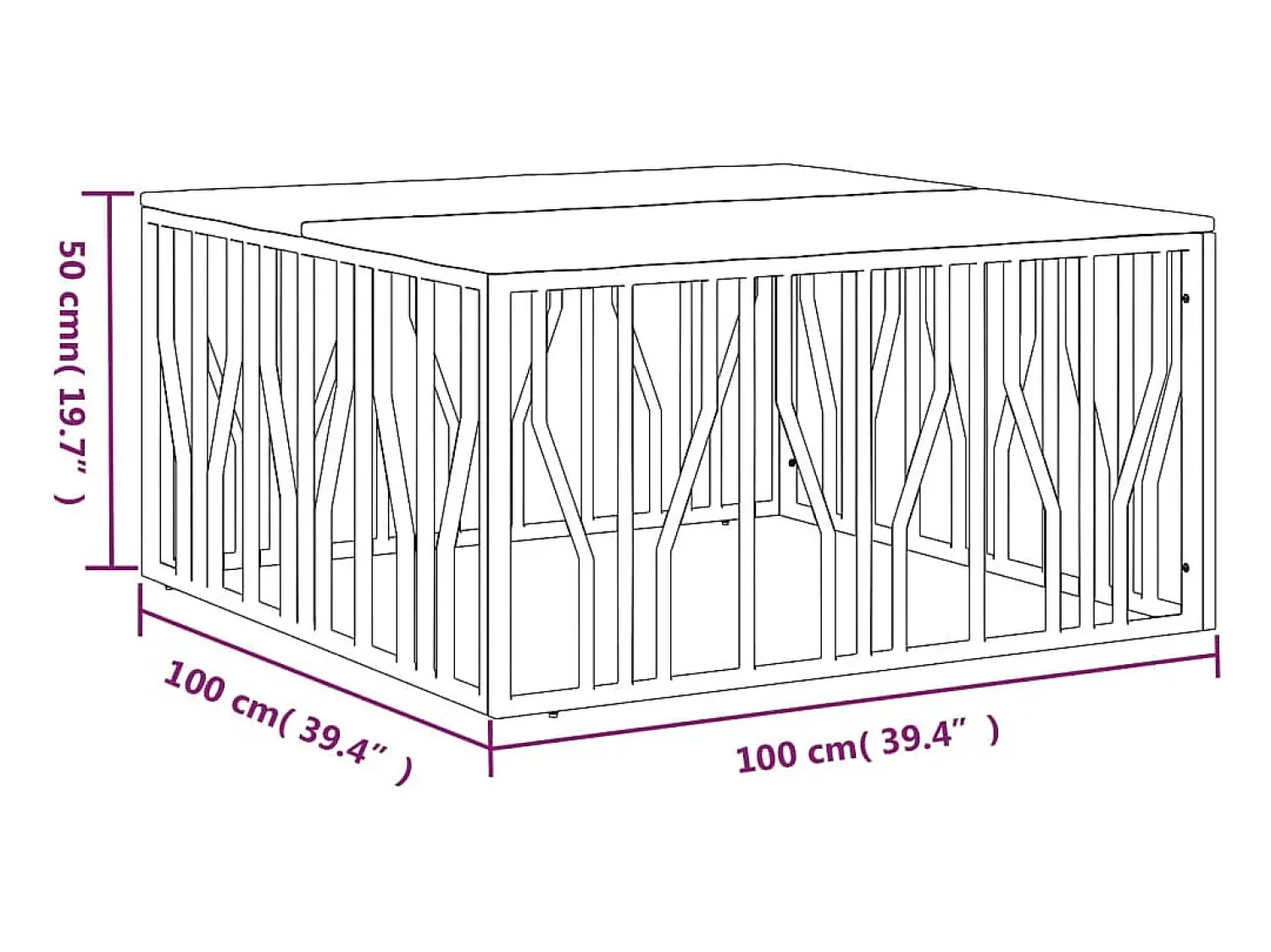 Mesa De Centro*vidaxl Mesa de centro aço inoxidável/madeira recuperada maciça Dourado