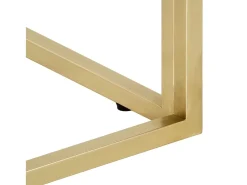 New vidaxl Mesa de centro aço inoxidável e vidro temperado Dourado