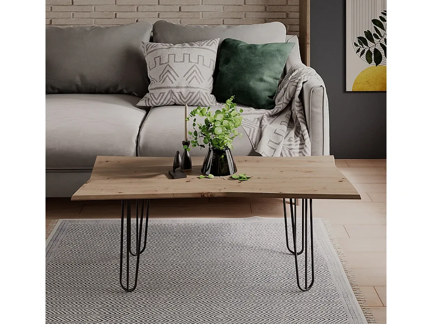 Mesa De Centro*Vicco Mesa de centro artesão 110x50x40 yan Natural claro