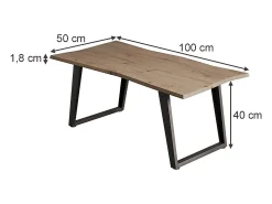 Mesa De Centro*Vicco Mesa de centro artesão 100x50x40 yan Natural claro