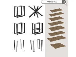 Vicco Mesa de centro artesão 90x50x40 yan^ Mesa De Centro