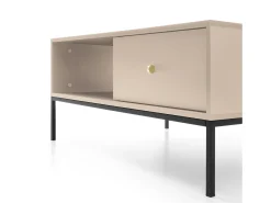 Mesa De Centro| Mesa de centro, areia, 103,5 x 46,2 x 68 cm, pés pretos Bege