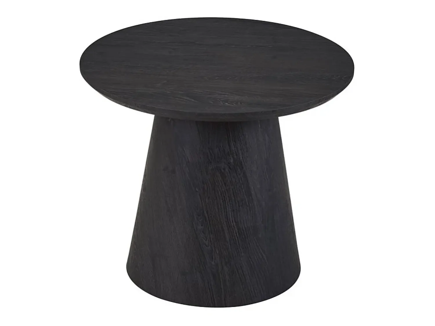 Mesa De Centro|Meublorama Mesa de Centro BOKOR – Cor marrom escuro – Mesa de centro redonda 60x60 cm – MDF – Design moderno e compacto Preto