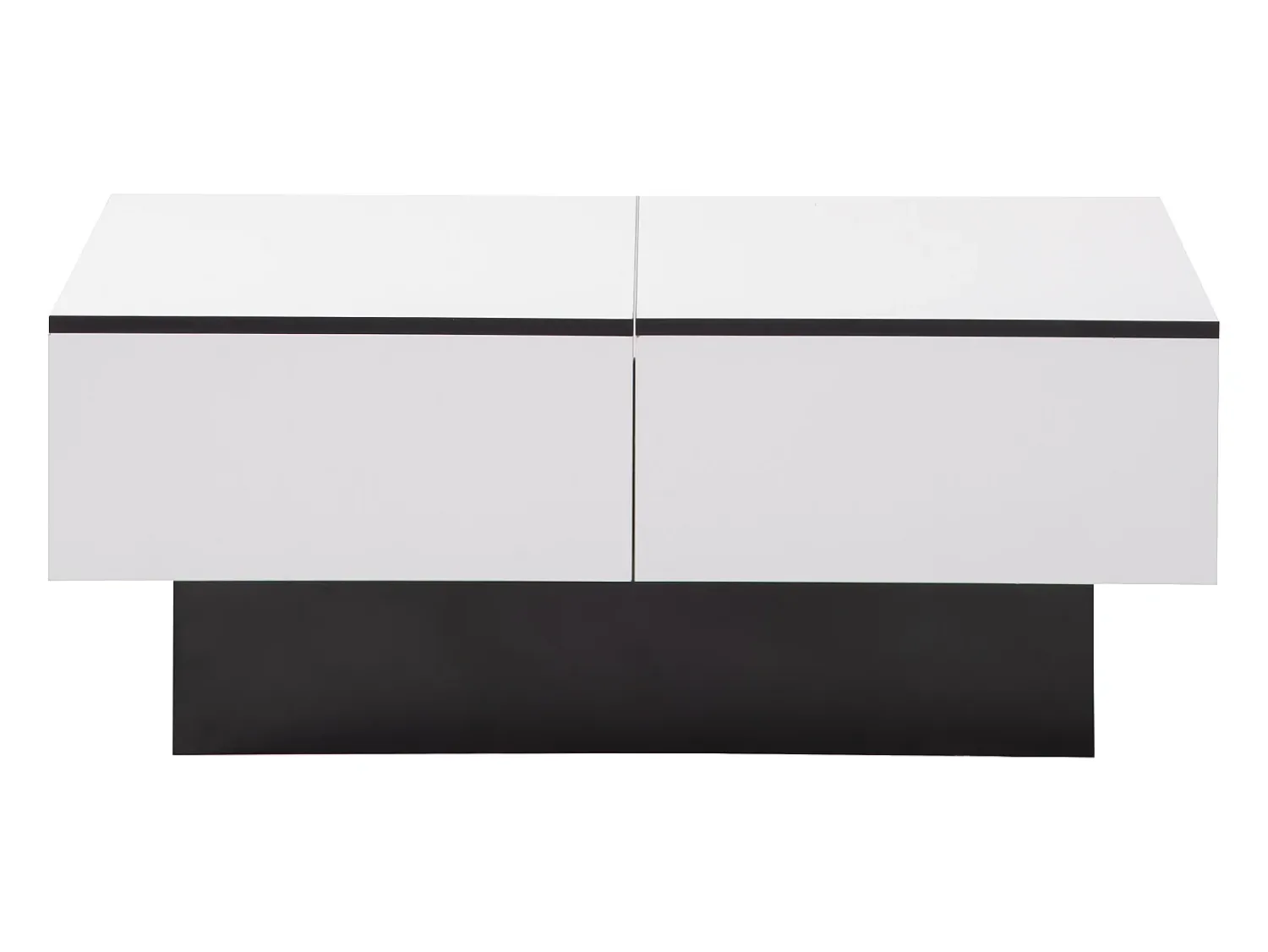 Mesa De Centro| Mesa de centro branca - Mesa de centro com 2 compartimentos de arrumação e tampo retrátil - para sala de estar Branco