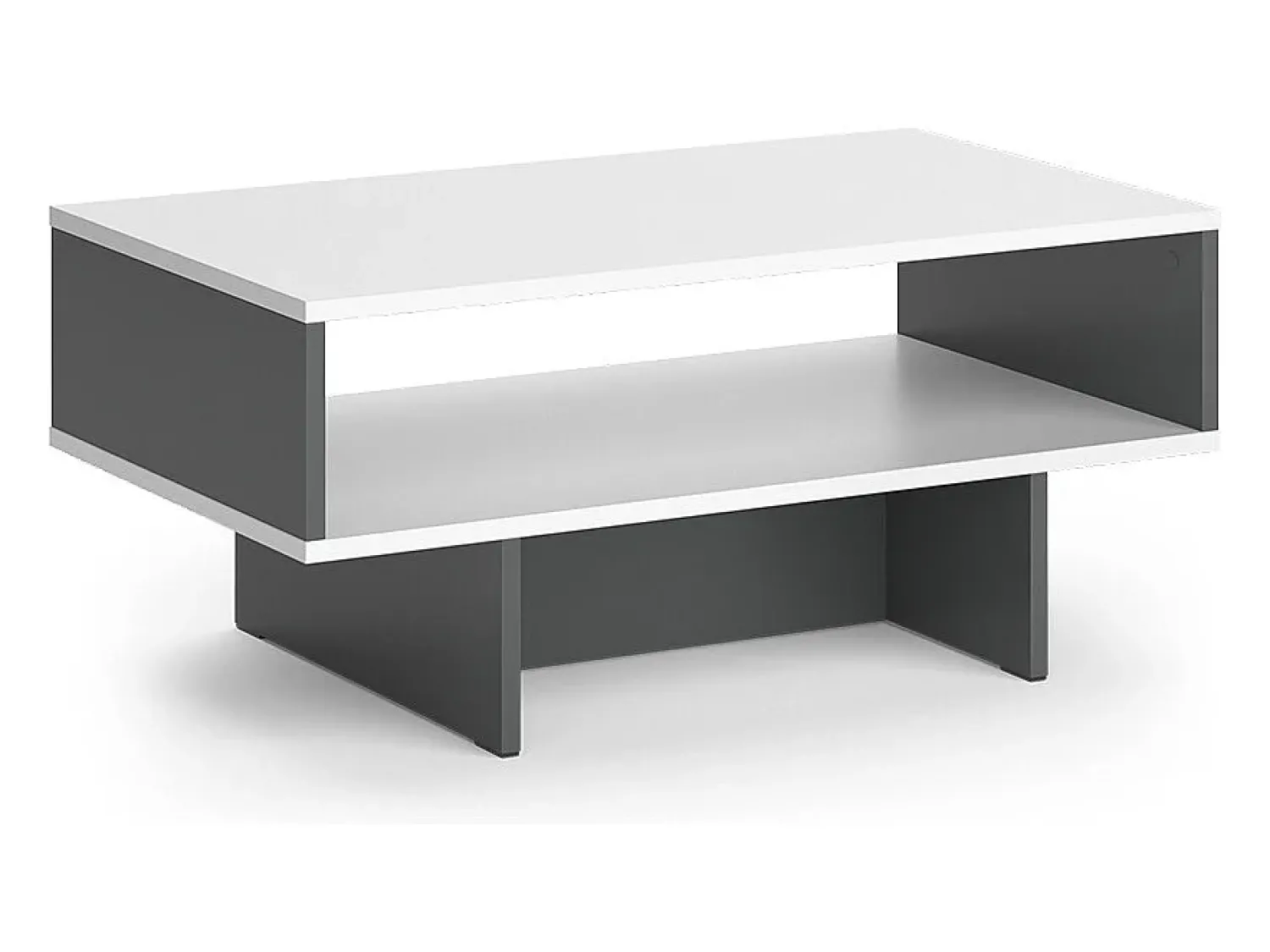 Mesa De Centro*Vicco Mesa de centro branco/antracite 80x46.2x35.4 josef Cinza antracite