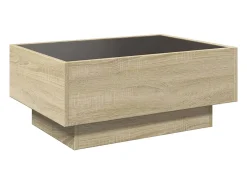 Sale vidaxl Mesa de centro c/ LEDs 70x50x30 cm derivados de madeira Natural claro