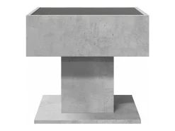 Mesa De Centro*vidaxl Mesa de centro c/ LEDs 50x50x45 cm madeira processada Cinzento