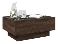Mesa De Centro*vidaxl Mesa de centro c/ LEDs 70x50x30 cm derivados de madeira Natural claro