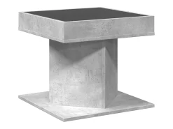 Mesa De Centro|vidaxl Mesa de centro c/ LEDs 50x50x45 cm madeira processada Cinzento