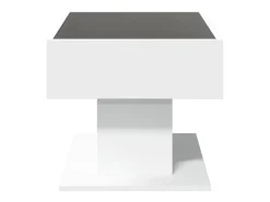 Mesa De Centro*vidaxl Mesa de centro c/ LEDs 70x50x45 cm derivados de madeira Branco