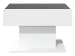 Mesa De Centro*vidaxl Mesa de centro c/ LEDs 70x50x45 cm derivados de madeira Branco