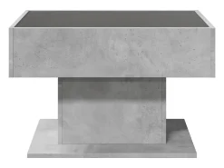 Mesa De Centro|vidaxl Mesa de centro c/ LEDs 70x50x45 cm derivados de madeira Cinzento