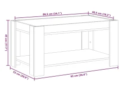 Clearance vidaxl Mesa de centro c/ LEDs 93x53x45 cm madeira processada Natural claro