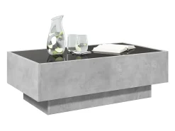 vidaxl Mesa de centro c/ LEDs 90x50x30 cm derivados de madeira^ Mesa De Centro