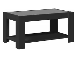 vidaxl Mesa de centro c/ LEDs 93x53x45 cm madeira processada^ Mesa De Centro