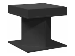 Mesa De Centro|vidaxl Mesa de centro c/ LEDs 50x50x45cm contraplacado brilhante Preto