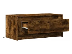 Mesa De Centro|vidaxl Mesa de centro c/ luzes LED derivados madeira carvalho fumado Natural claro