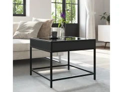 Mesa De Centro|vidaxl Mesa de centro c/ luzes LED Infinity 50x50x41 cm Preto