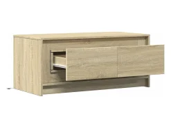 Hot vidaxl Mesa de centro c/ luzes LED derivados madeira carvalho sonoma Natural claro