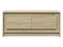 Hot vidaxl Mesa de centro c/ luzes LED derivados madeira carvalho sonoma Natural claro