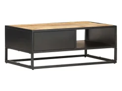 Mesa De Centro| Mesa de centro c/ porta esculpida 90x55x36 cm mangueira áspera PT714218 Castanho